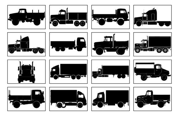 Camion Silhouette Vector for T-Shirt De