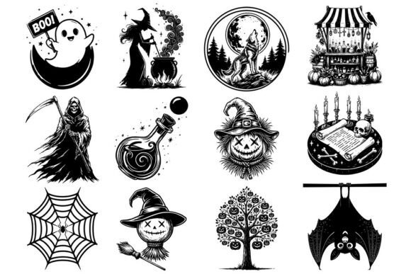 Halloween SVG Bundle 02 Ghost Witch Ca